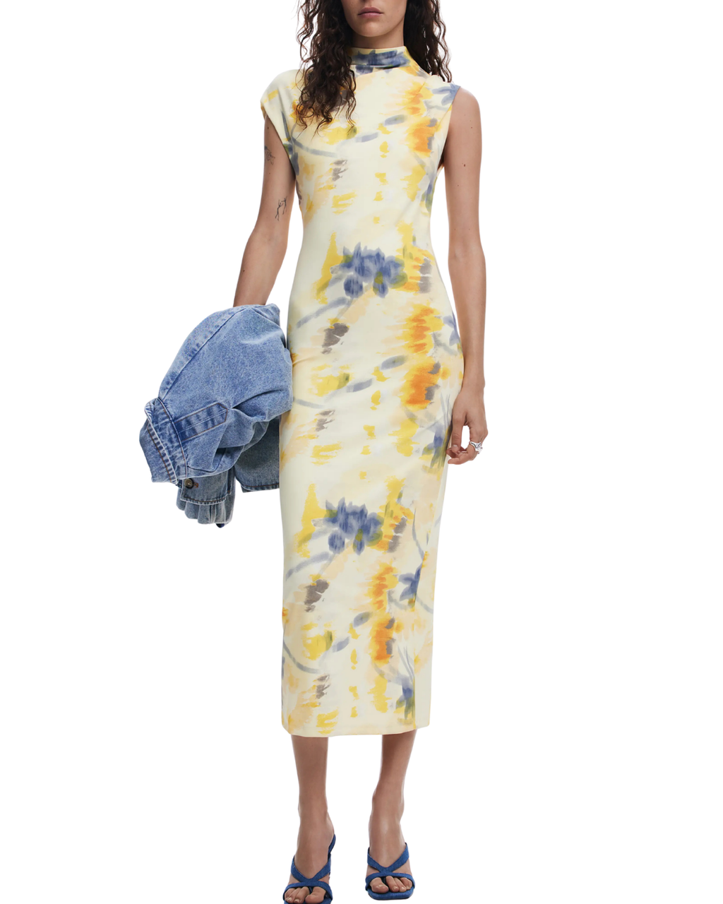 Yellow Mesh Dress
