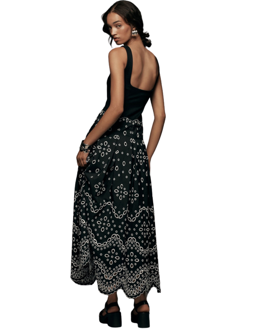 Black Eyelet Dress