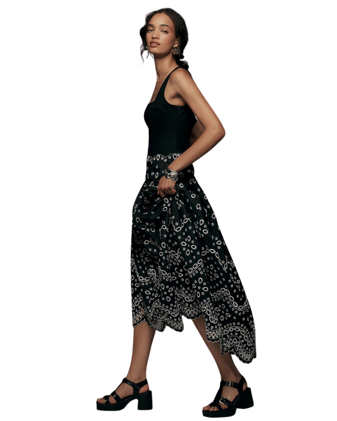 Black Eyelet Dress