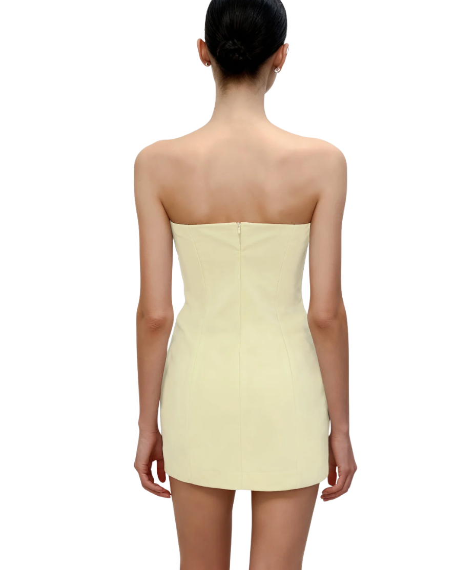 Yellow Floral Appliqué Dress