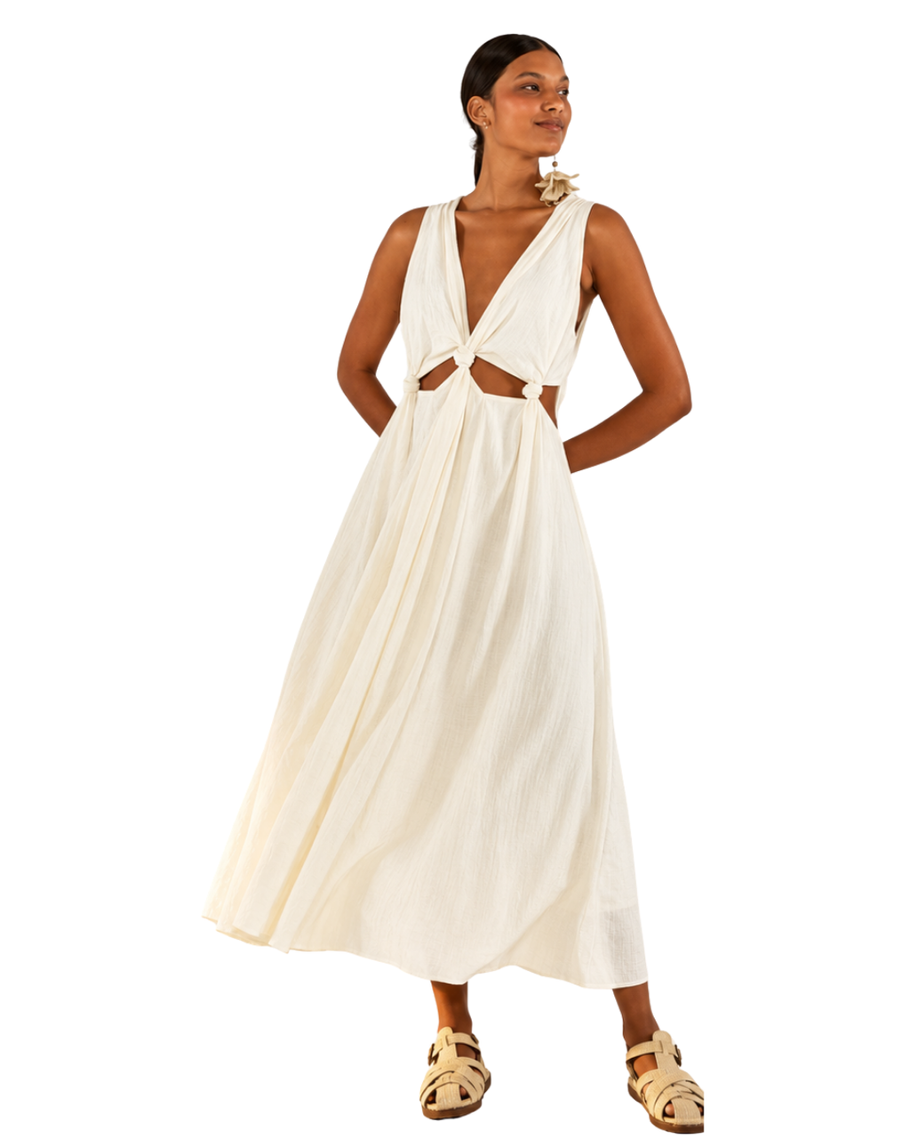 White Cutout Dress
