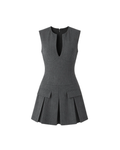 Dark Gray Pleated Dress