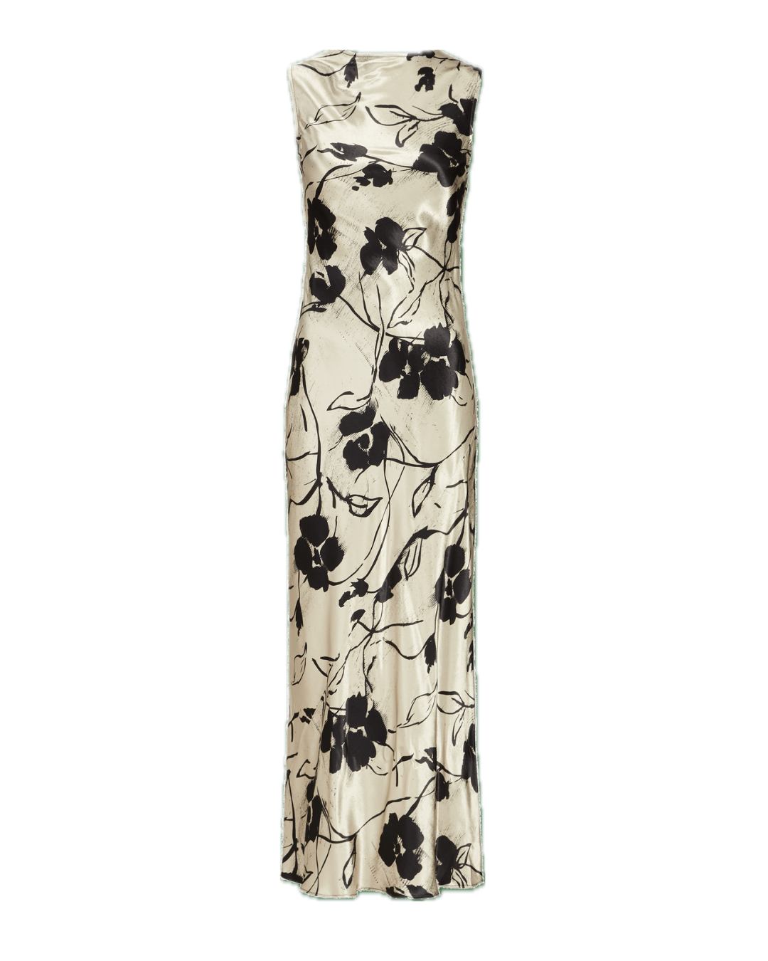 Satin Open Back Dress