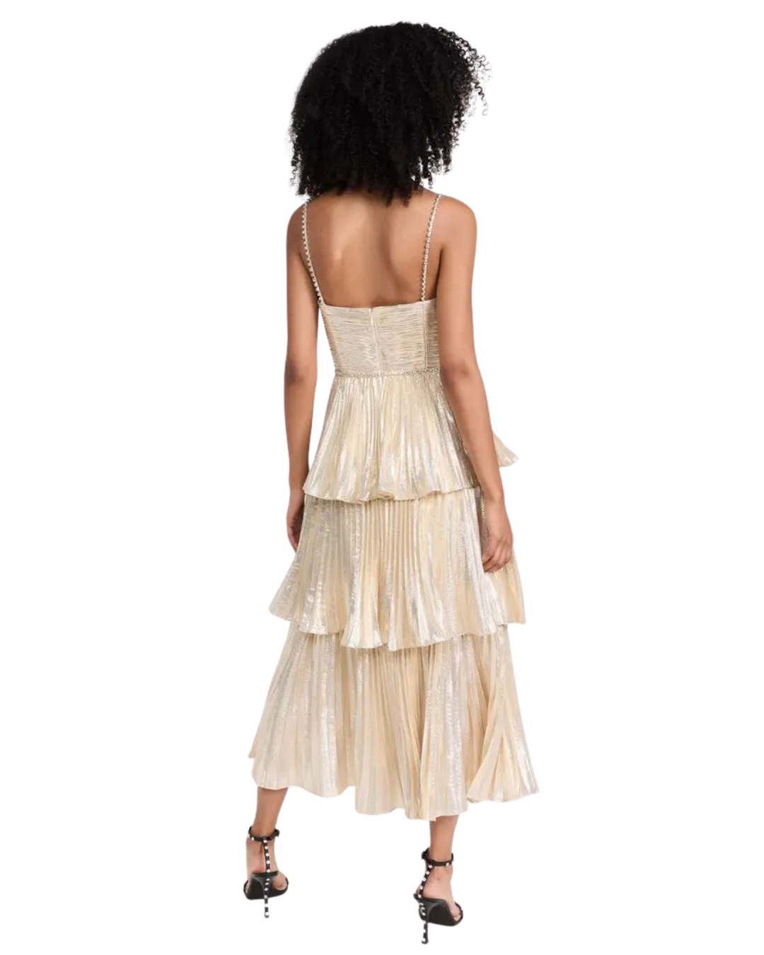 Metallic Tiered Dress