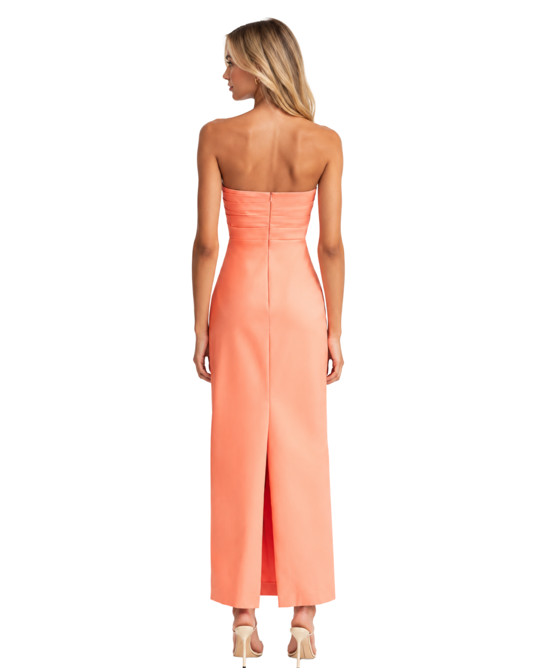 Strapless Peach Dress