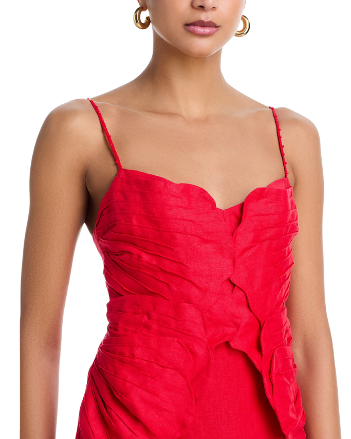 Red Flower Petal Dress